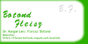 botond fleisz business card